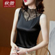 上衣外穿假领子女百搭假领 内搭无袖 秋微性感夏季 背心女缎面打底衫