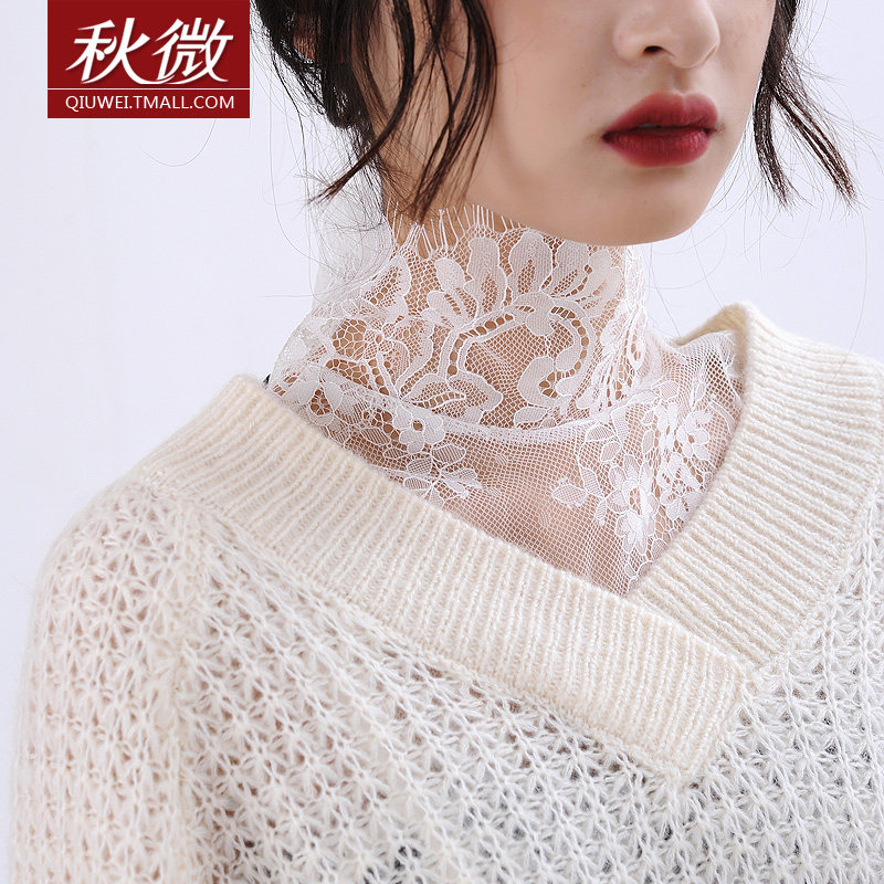 秋微秋冬假领子女蕾丝透视打底chic罩衫甜美仙气短款高领毛衣假领,服饰配件/皮带/帽子/围巾,假领,淘宝优惠券,粉丝福利购,淘宝优惠卷
