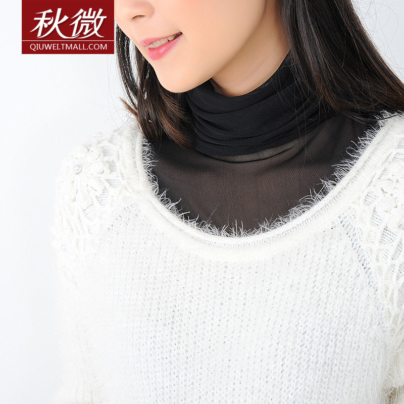 秋微新款堆堆半高领秋冬打底衫网纱假领子女士毛衣装饰领围脖假领在类目 服饰配件/皮带/帽子/围巾, 领部配件, 假领中 - 来自Buy2taobao.com提供专业的淘宝代购服务