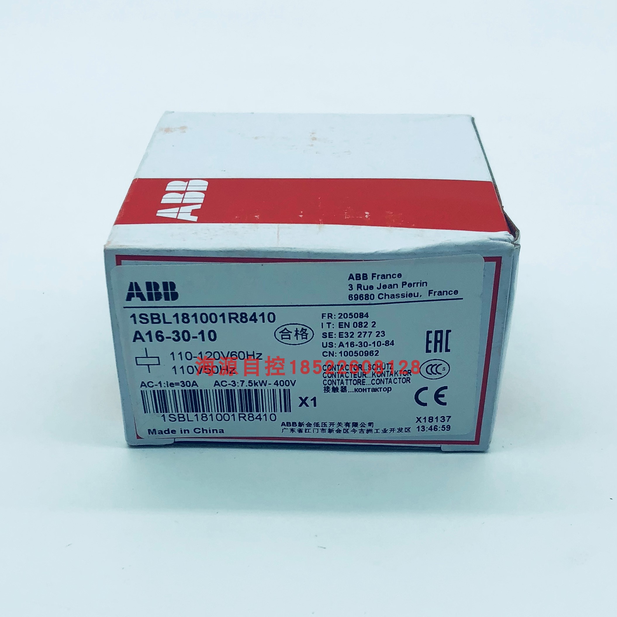 ABB接触器 A16-30-10 110-120V60HZ/110V50HZ