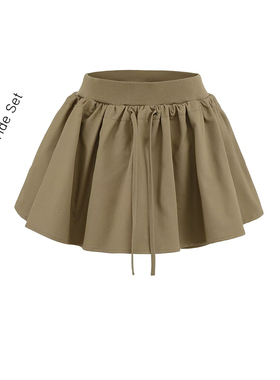 BM MICN长腿收割机立体裙摆短款蓬蓬裙裤裙女百搭休闲A字半身短裙