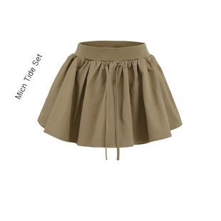 BM MICN长腿收割机立体裙摆短款蓬蓬裙裤裙女百搭休闲A字半身短裙