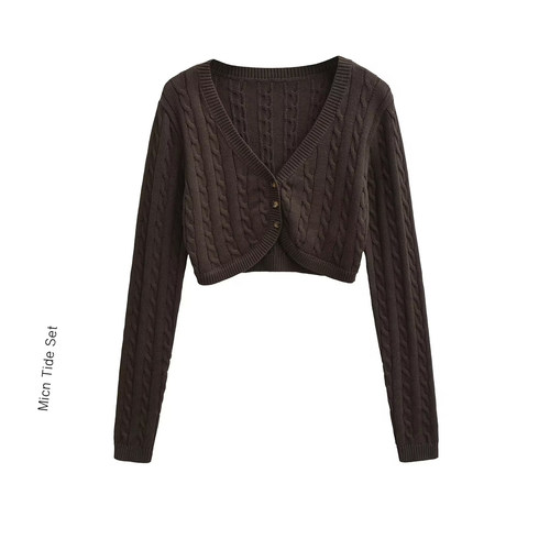 纯欲风V领显瘦百搭开衫外套