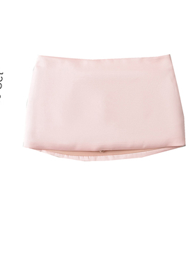 BM MICN纯欲风粉色短款低腰包臀裙裤女春夏新款显瘦百搭辣妹短裙