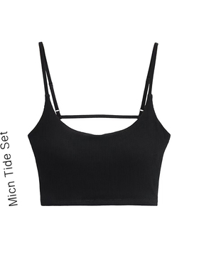 性感美背小吊带背心女夏季内搭薄款带胸垫文胸打底外穿抹胸上衣潮