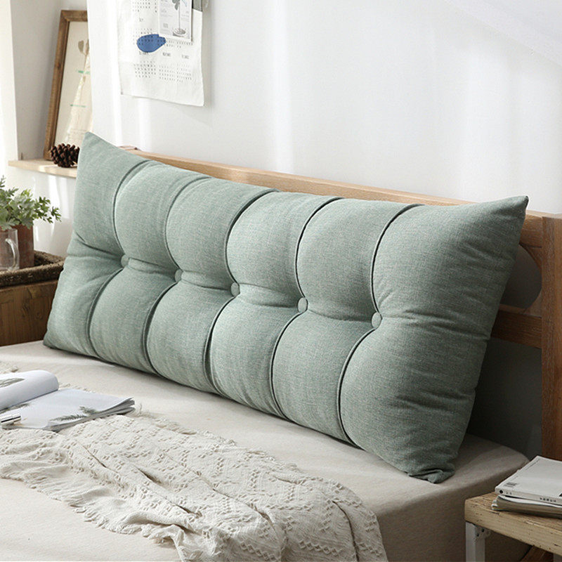 纯色床头靠垫大靠背床头板软包枕头双人床上长靠枕沙发腰靠长方形