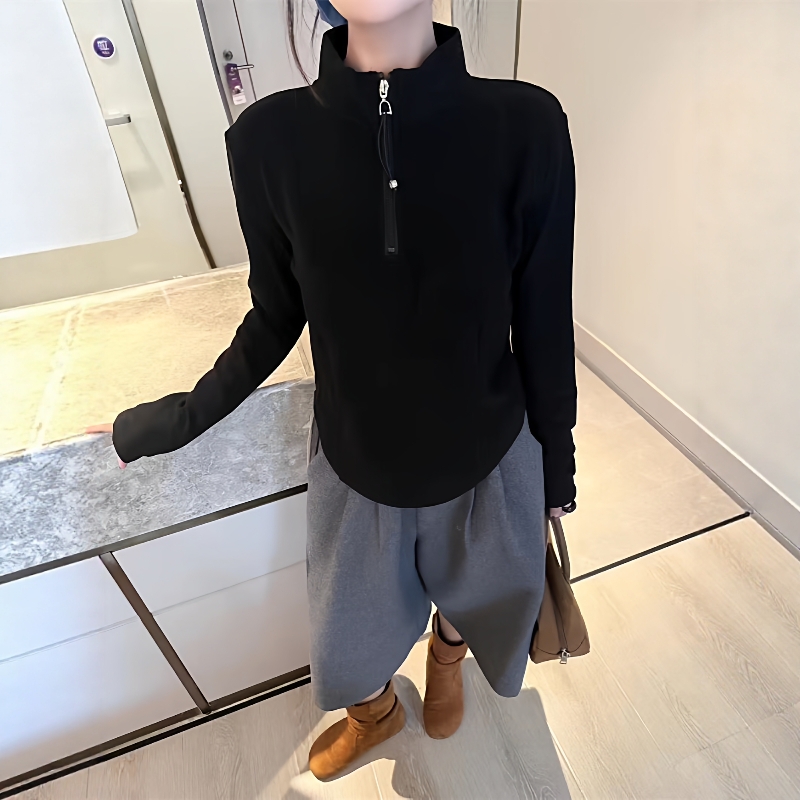 德绒卫衣女春秋2025秋冬新款