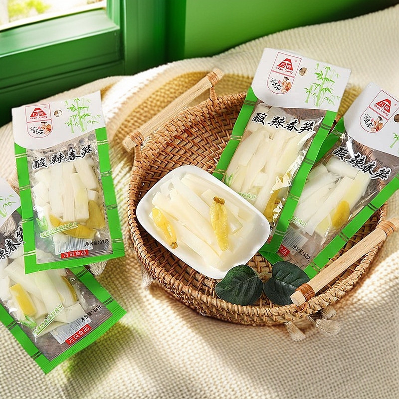 8090后怀旧零食万良就吃它酸辣春笋麻辣笋片笋条休闲零食20袋包邮