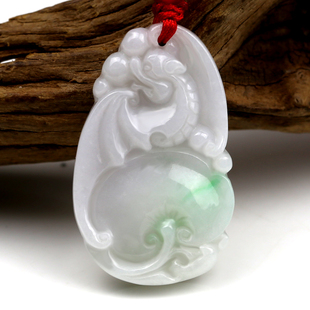 天然A货翡翠麒麟玉吊坠 男女款玉麒麟牌子项链挂件 麒麟玉坠正品
