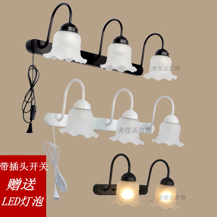 美式镜前灯 LED卫生间浴室梳妆台柜镜柜灯复古简约卧室镜前灯具