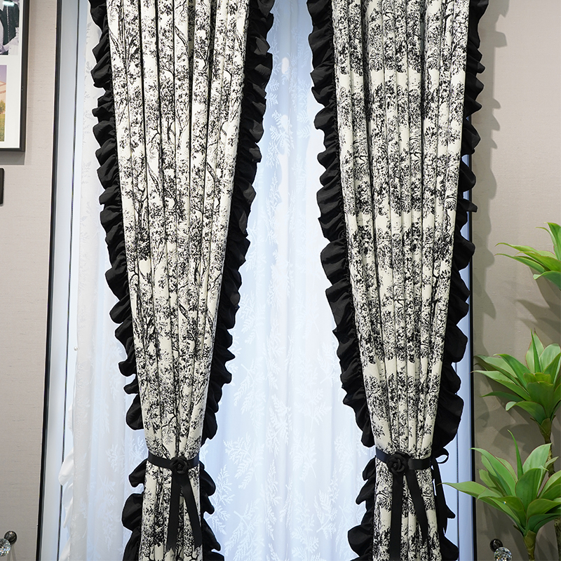 2024新款美式窗帘雪尼尔客厅复古客厅遮光法式卧室全屋定制