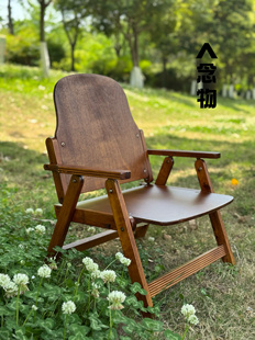 【念物】原创复古设计师矮款扶手折叠椅中古咖啡店户外民宿折叠椅