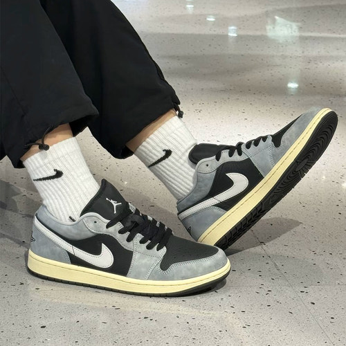 耐克/Nike Air Jordan 1 Low SE 黑灰低帮复古篮球鞋 HQ2010-012