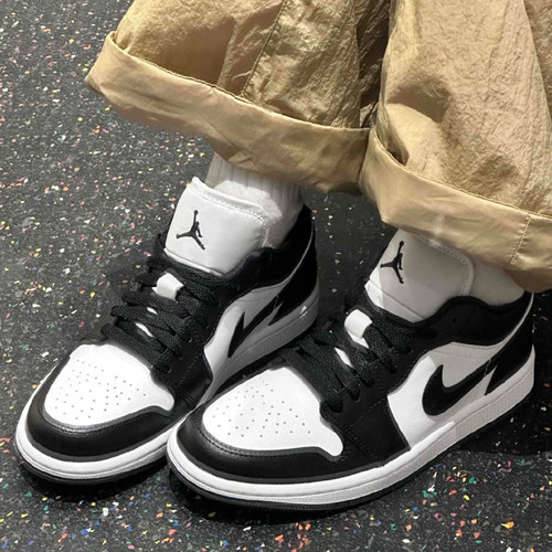 耐克/Nike Air Jordan 1 Low 黑白防滑低帮复古篮球鞋 DC0774-101