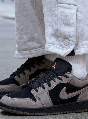 耐克/Nike Air Jordan 1 黑棕男款复古百搭低帮篮球鞋 IB7109-005