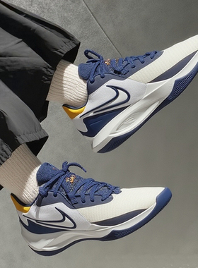 耐克/Nike Precision 6 精密6 白蓝男款低帮复古篮球鞋DD9535-101