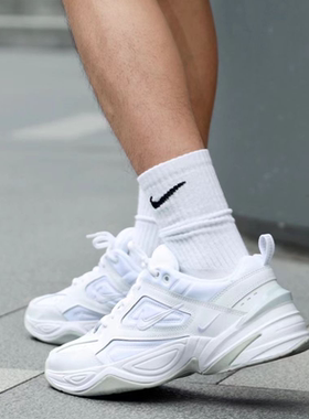 耐克/Nike M2K Tekno 厚底白灰低帮女款增高鞋老爹鞋 AO3108-100