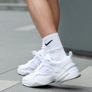 耐克/Nike M2K Tekno 厚底白灰低帮女款增高鞋老爹鞋 AO3108-100