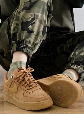 耐克/Nike Air Force 1 空军一号黄色男子复古板鞋  CJ9179-200