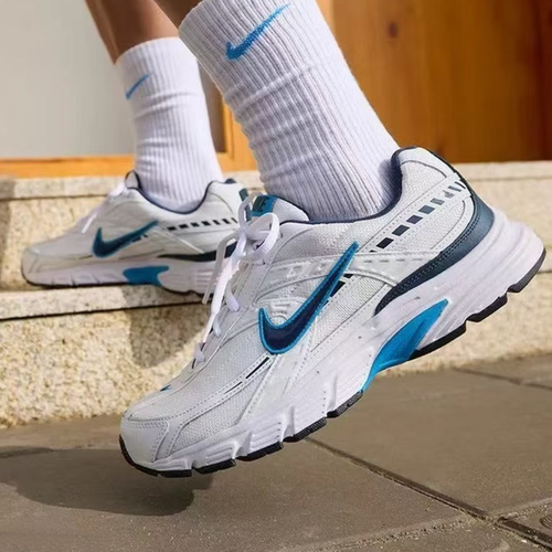 耐克/Nike Initiator 白黑蓝复古舒适皮革男款跑步鞋 DZ2776-141