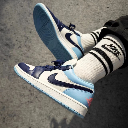 耐克/Nike Air Jordan 1 Low 白蓝运动休闲复古篮球鞋 553558-149