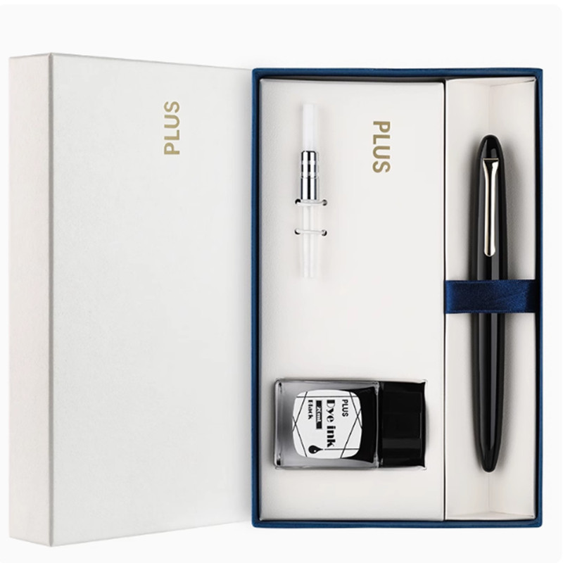 礼盒装普乐士PLUS礼盒套装钢笔成人学生练字男女书法送礼办公礼盒装 PS-500MS