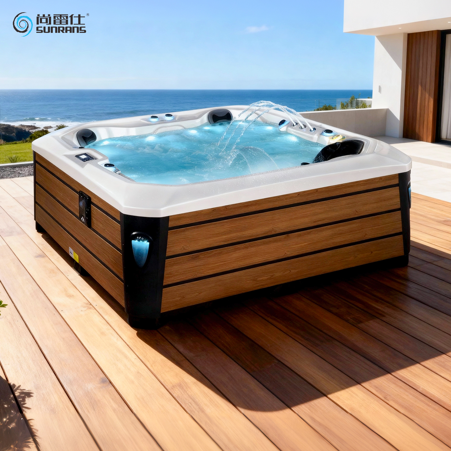 户外别墅spa浴缸超大温泉