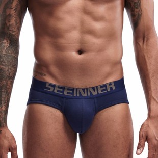 亚马逊 速卖通 棉内裤 螺纹简约男士 SE602SJ 男士 三角裤 内裤