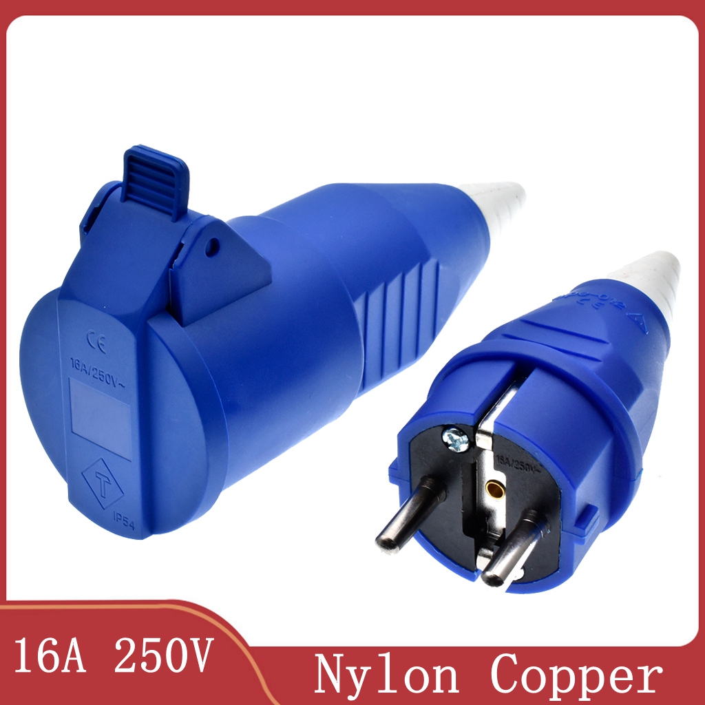 工业欧标德标韩国插头插座IP54防水防尘公母组装接线链接插头16A