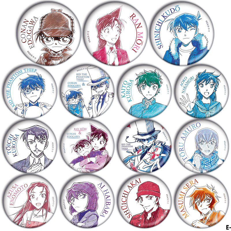 侦探周边赤井秀一COS动漫镭射吧唧徽章胸章安室同人挂件E-