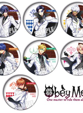 Obey Me服从我乙女游戏周边手游镭射徽章胸章现货同人吧唧挂件A