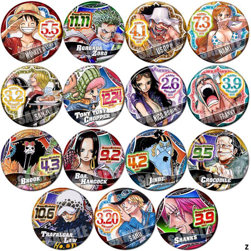 海贼王op国产生日徽章周边路飞cos吧唧二次元勋章动漫挂件胸章z款