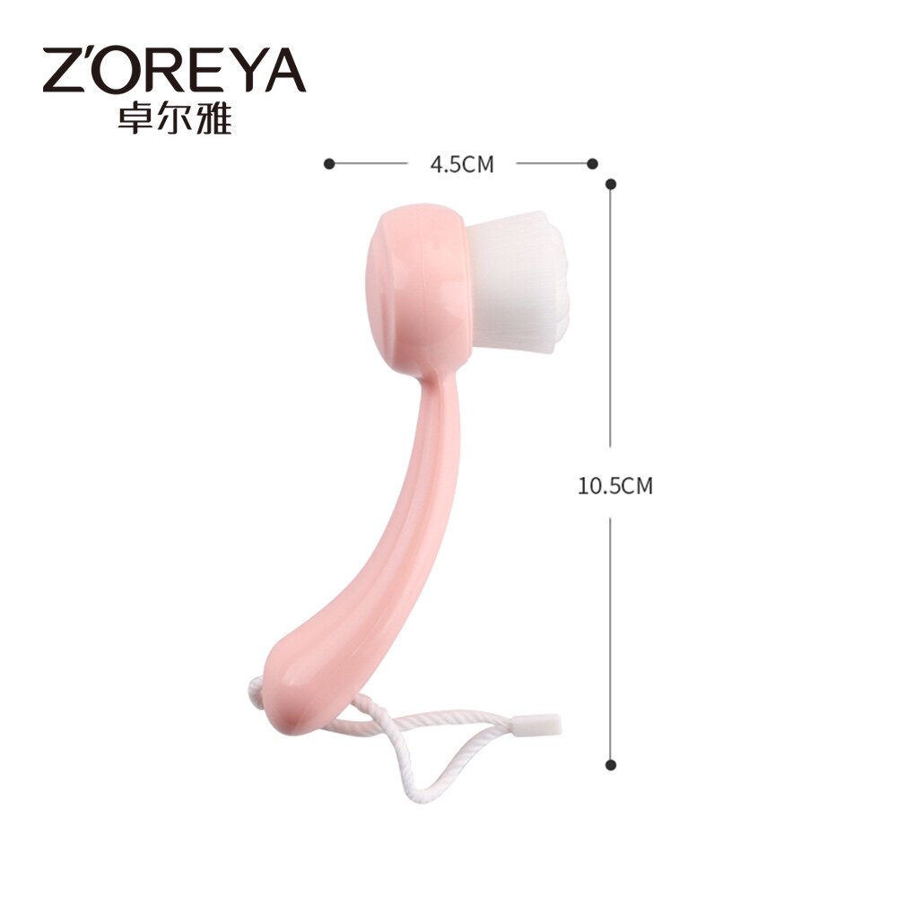 ZOELYA 페이셜 클렌징 브러시 부드러운 강모 수동 페이셜 클렌징 악기 페이셜 클렌징 브러시 페이셜 모공 청소 여드름 유물 아치형 끈
