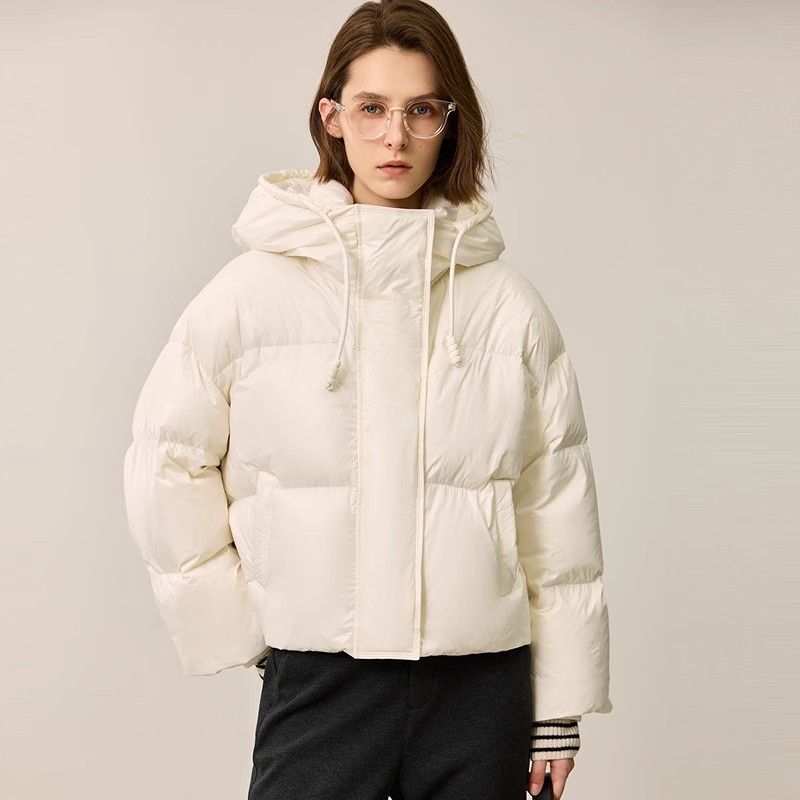 【釉彩羽绒】LILY2025冬新款女装立领防风轻软面包90鸭绒羽绒服女