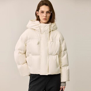 【釉彩羽绒】LILY2025冬新款女装立领防风轻软面包90鸭绒羽绒服女