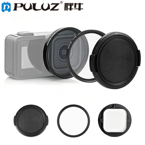 PULUZ胖牛适用GoPro MISSION 1/1PRO 58mm滤镜转接环带UV保护滤镜
