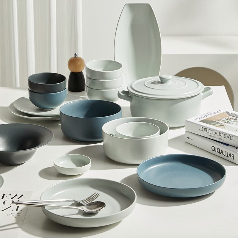 驼背雨奶奶餐具米饭碗2025新款家用北欧风陶瓷大汤面碗碟盘筷套装,餐饮具,碗,淘宝优惠券,粉丝福利购,淘宝优惠卷