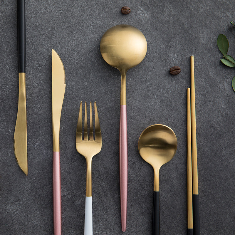 刀叉套装不锈钢西餐餐具套装勺子 创意可爱甜品勺叉子牛排刀,餐饮具,西餐餐具套装,淘宝优惠券,粉丝福利购,淘宝优惠卷