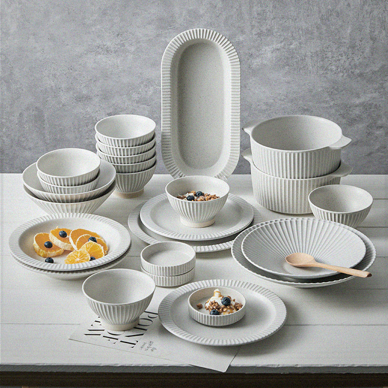 驼背雨奶奶碗碟套装家用陶瓷餐具北欧高级感新款乔迁搬家结婚送礼,餐饮具,碗,淘宝优惠券,粉丝福利购,淘宝优惠卷