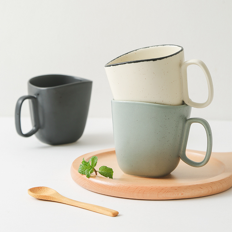 驼背雨奶奶日式家用陶瓷咖啡杯