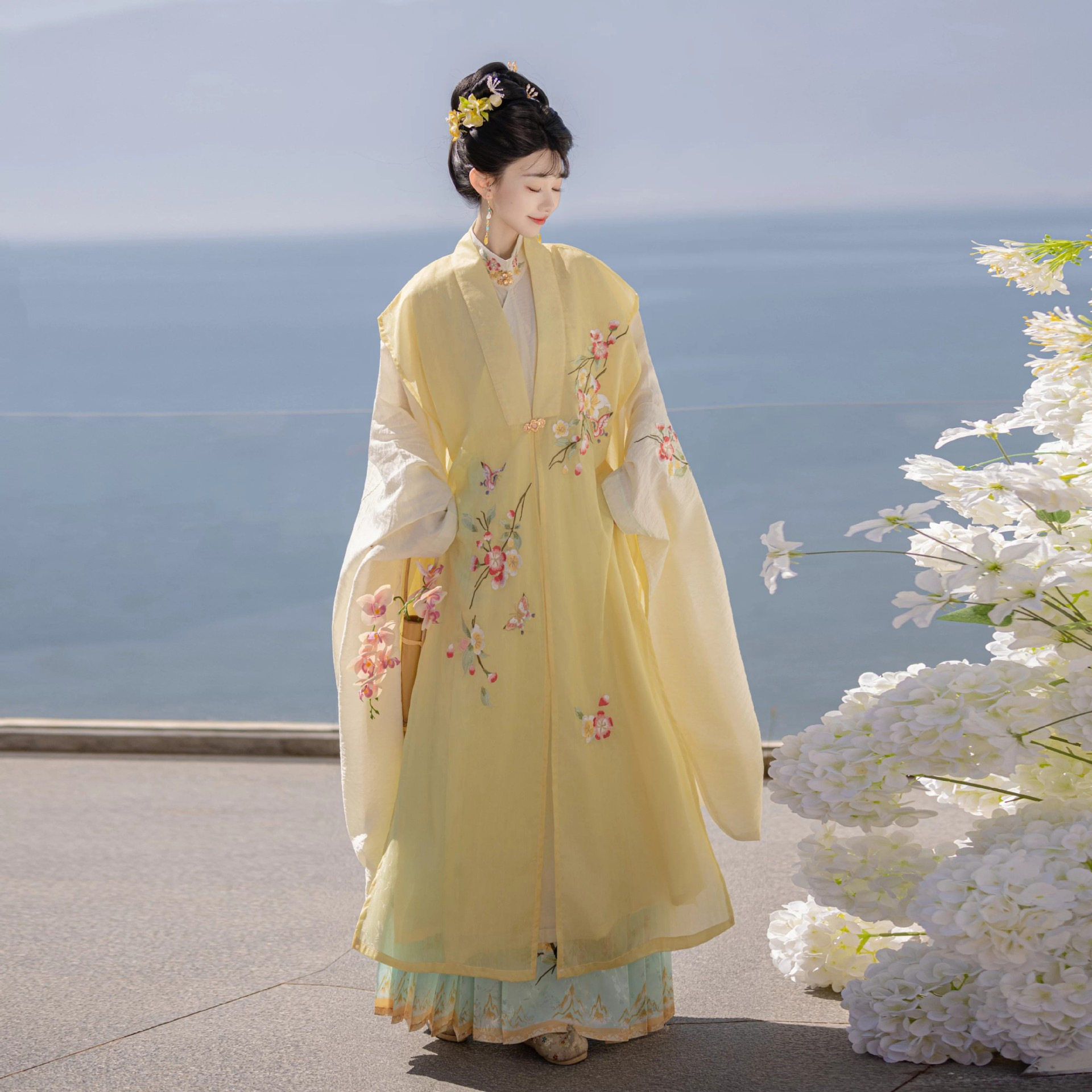 明制原创汉服女2026新款裙立领长比甲马面新中式春夏套装日常古装