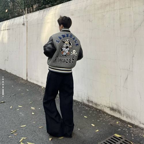 【建国出品】自主海盗船东洋vibe夹棉棉服棒球服Cleanfit外套夹克