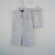 拉系列SML撤柜正品 女春夏棉麻薄柔舒适透气两件套5A1032格子混色