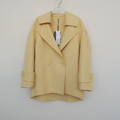 正品超值女冬宽松舒绒双面呢外套