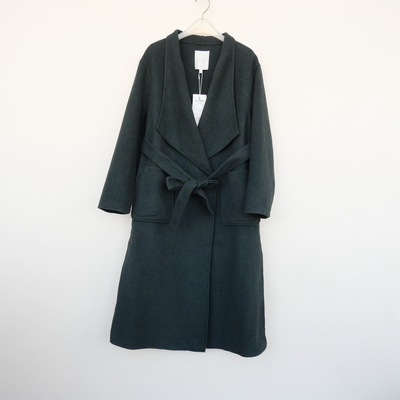 正品超值女冬厚柔长款双面呢大衣