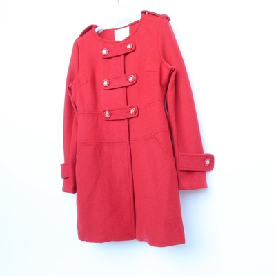 专柜正品断码女可水洗羊毛呢外套