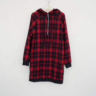 衬衫 女春秋厚柔宽松磨毛长袖 裙5A2498格子混色 M专柜断码 拉系列S