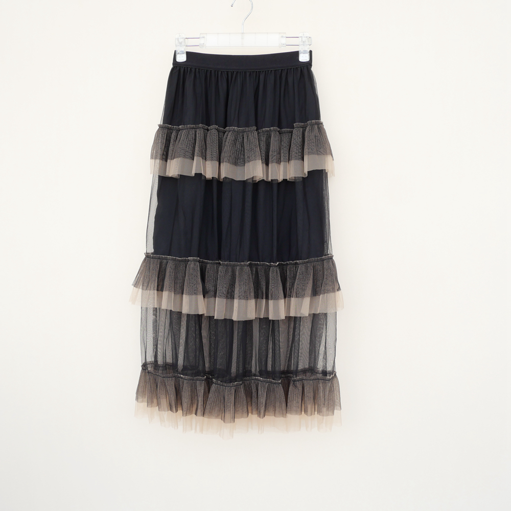 专柜正品超值夏轻盈薄纱八分长裙