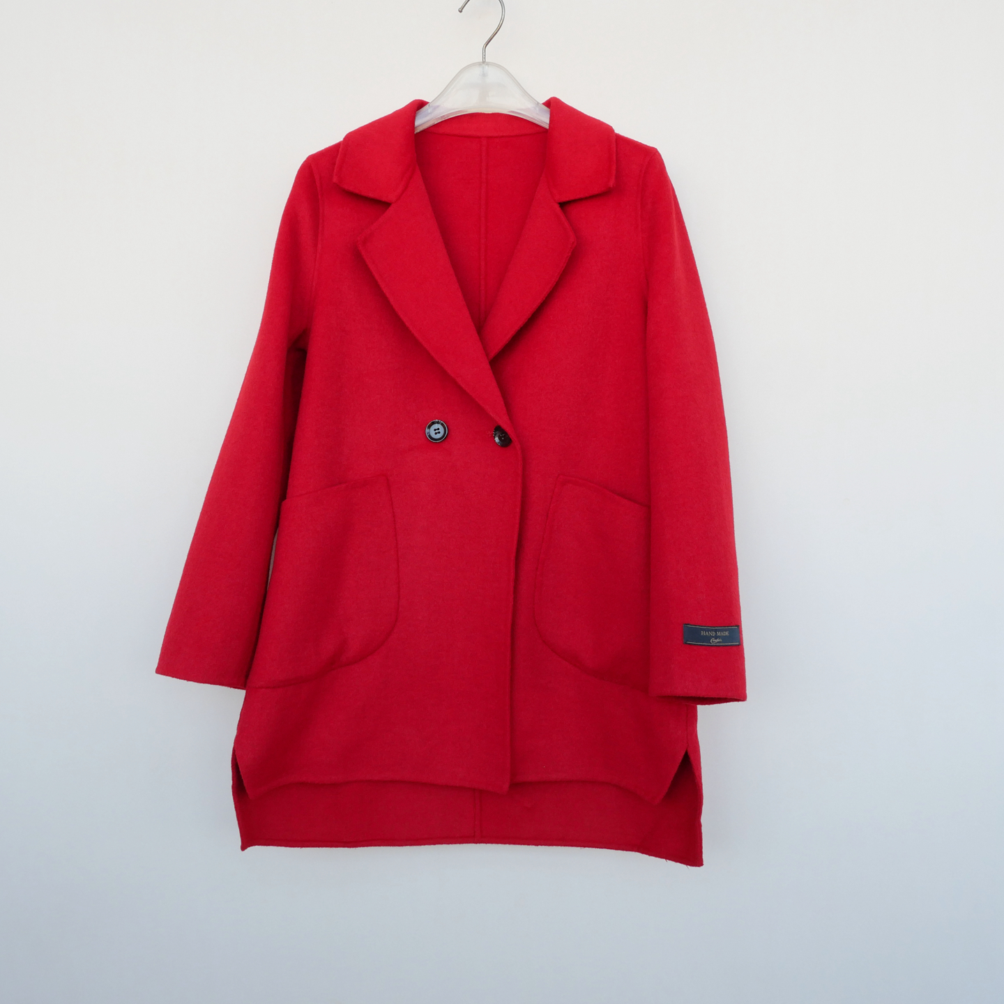 正品超值女冬羊毛混双面呢短大衣