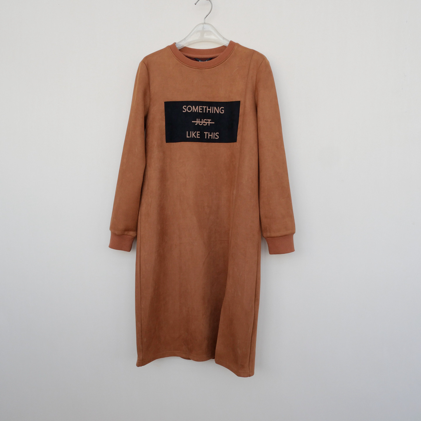 正品超值秋冬厚柔仿麂皮绒连衣裙